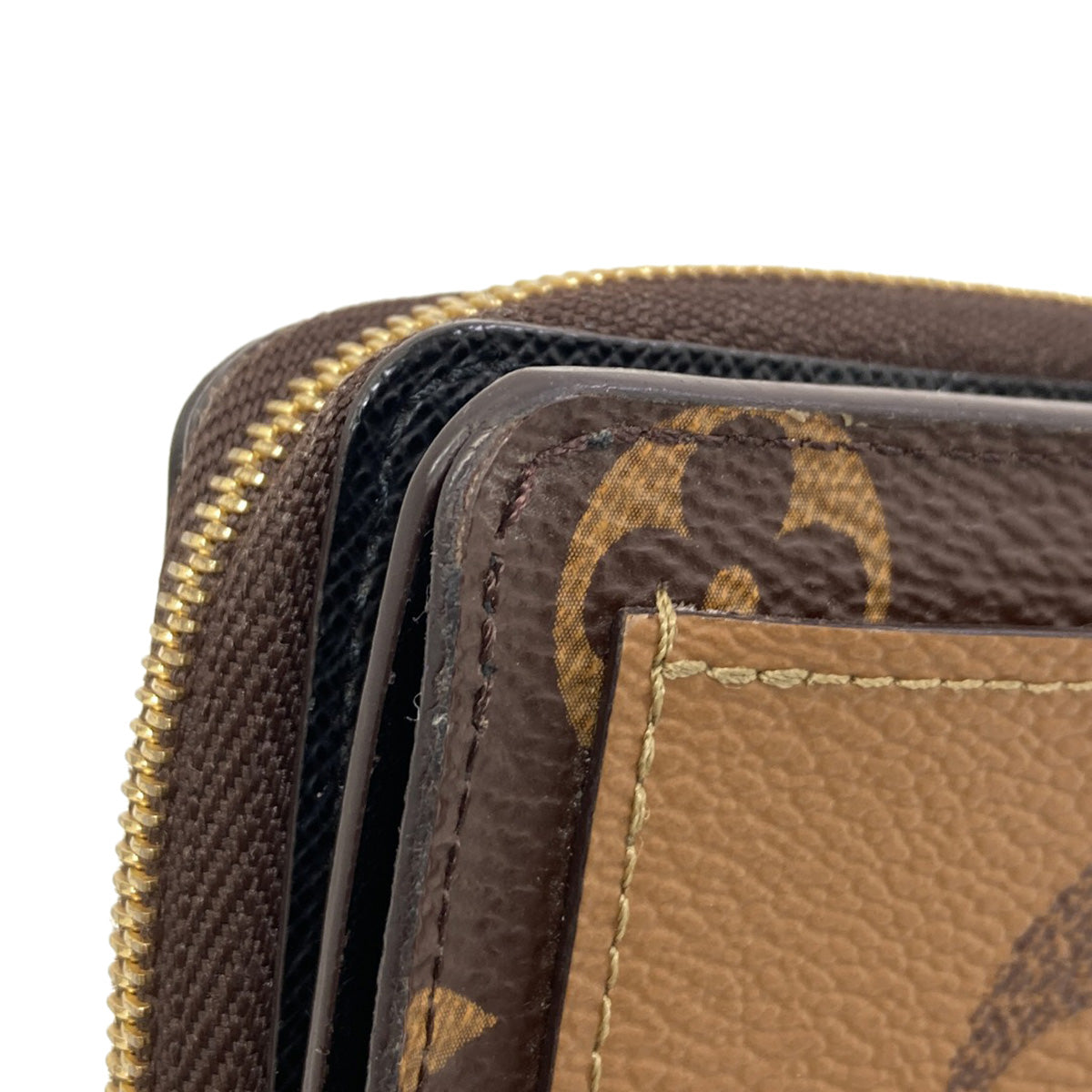 LOUIS VUITTON M81461 Portefeiulle Lou Bifold Wallet with Coin Pocket Monogram reverse Ladies [Used]