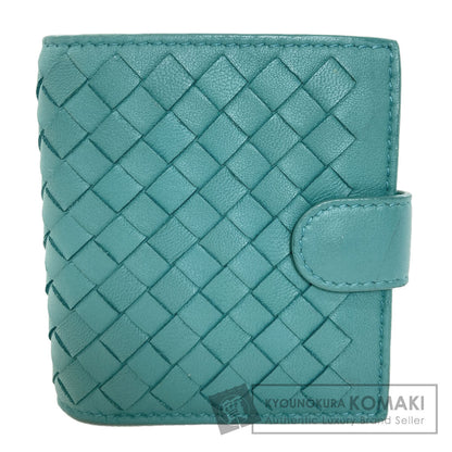BOTTEGA VENETA Intrecciato Bifold Wallet with Coin Pocket Leather Ladies [Used]