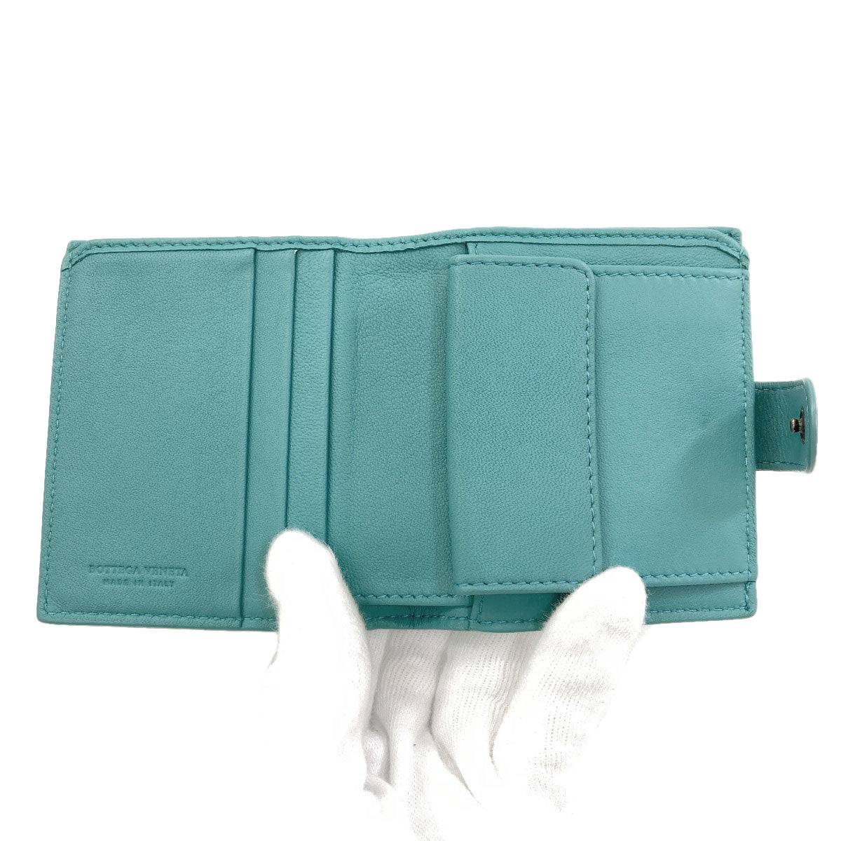 BOTTEGA VENETA Intrecciato Bifold Wallet with Coin Pocket Leather Ladies [Used]