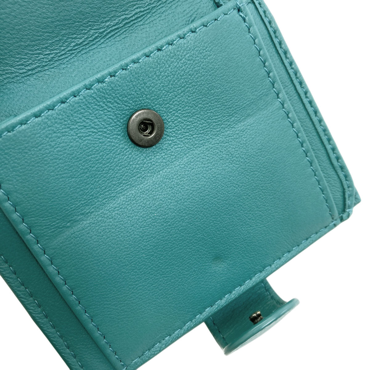 BOTTEGA VENETA Intrecciato Bifold Wallet with Coin Pocket Leather Ladies [Used]