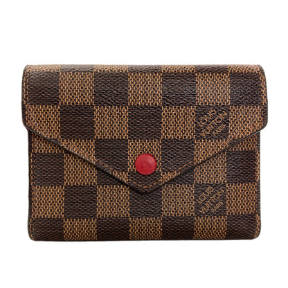 LOUIS VUITTON N41659 Portefeiulle Â· Victorine Bifold Wallet with Coin Pocket Damier canvas Ladies [Used]
