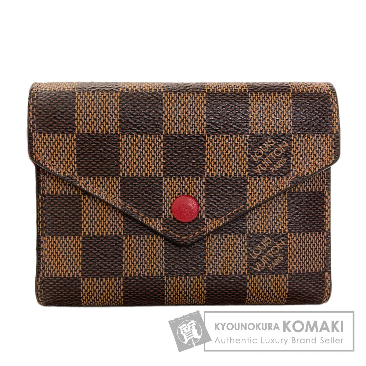LOUIS VUITTON N41659 Portefeiulle Â· Victorine Bifold Wallet with Coin Pocket Damier canvas Ladies [Used]