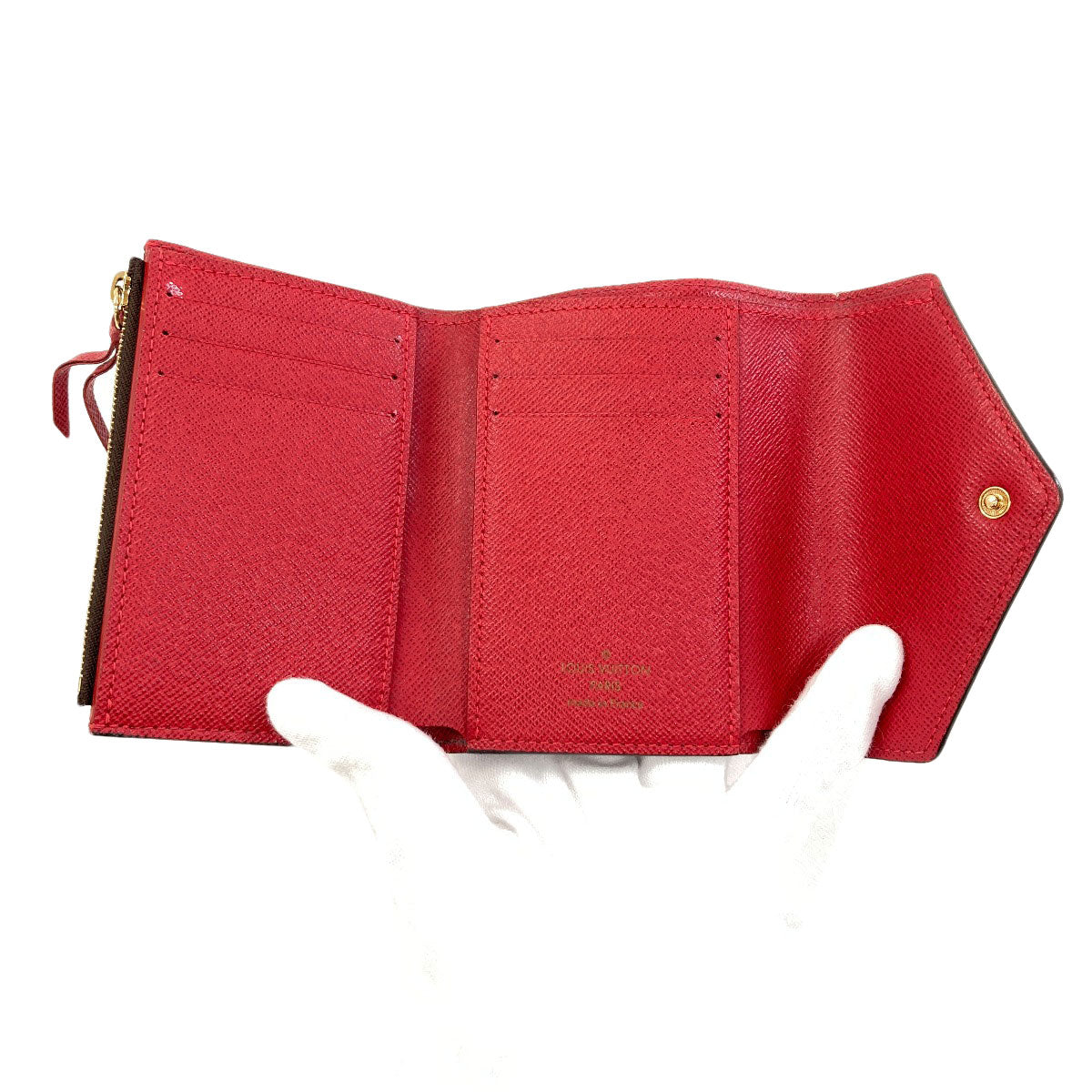 LOUIS VUITTON N41659 Portefeiulle Â· Victorine Bifold Wallet with Coin Pocket Damier canvas Ladies [Used]