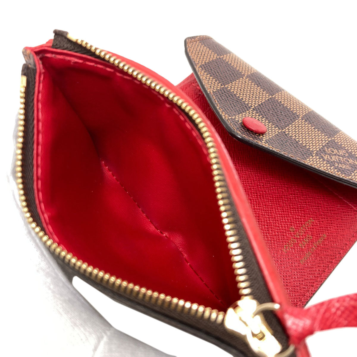 LOUIS VUITTON N41659 Portefeiulle Â· Victorine Bifold Wallet with Coin Pocket Damier canvas Ladies [Used]