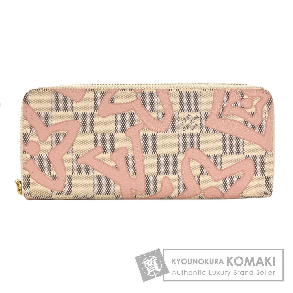 LOUIS VUITTON N60099 Portefeiulle Clemence Tahiti Collection Long wallet (with coin pocket) Damier canvas Ladies [Used]