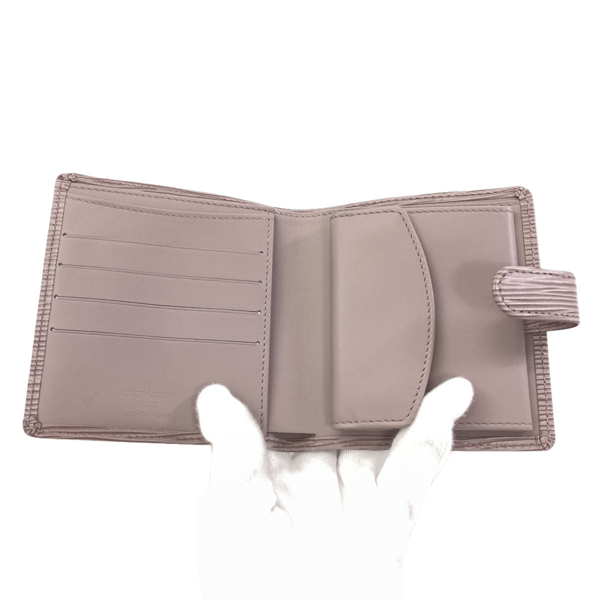 LOUIS VUITTON M6355B Porto Vie Compact Bifold Wallet with Coin Pocket Epi Leather Ladies [Used]