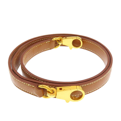 HERMES Gold component, length not adjustable. Shoulder strap Courchevel Ladies [Used]