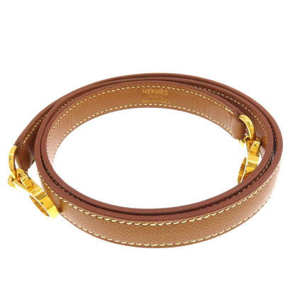 HERMES Gold component, length not adjustable. Shoulder strap Courchevel Ladies [Used]