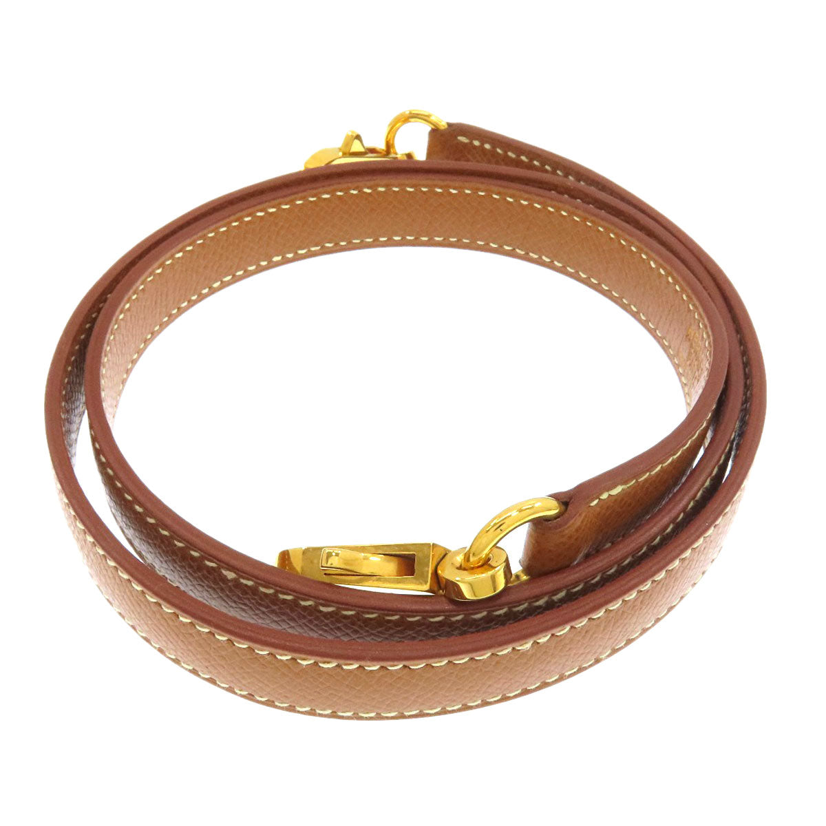 HERMES Gold component, length not adjustable. Shoulder strap Courchevel Ladies [Used]