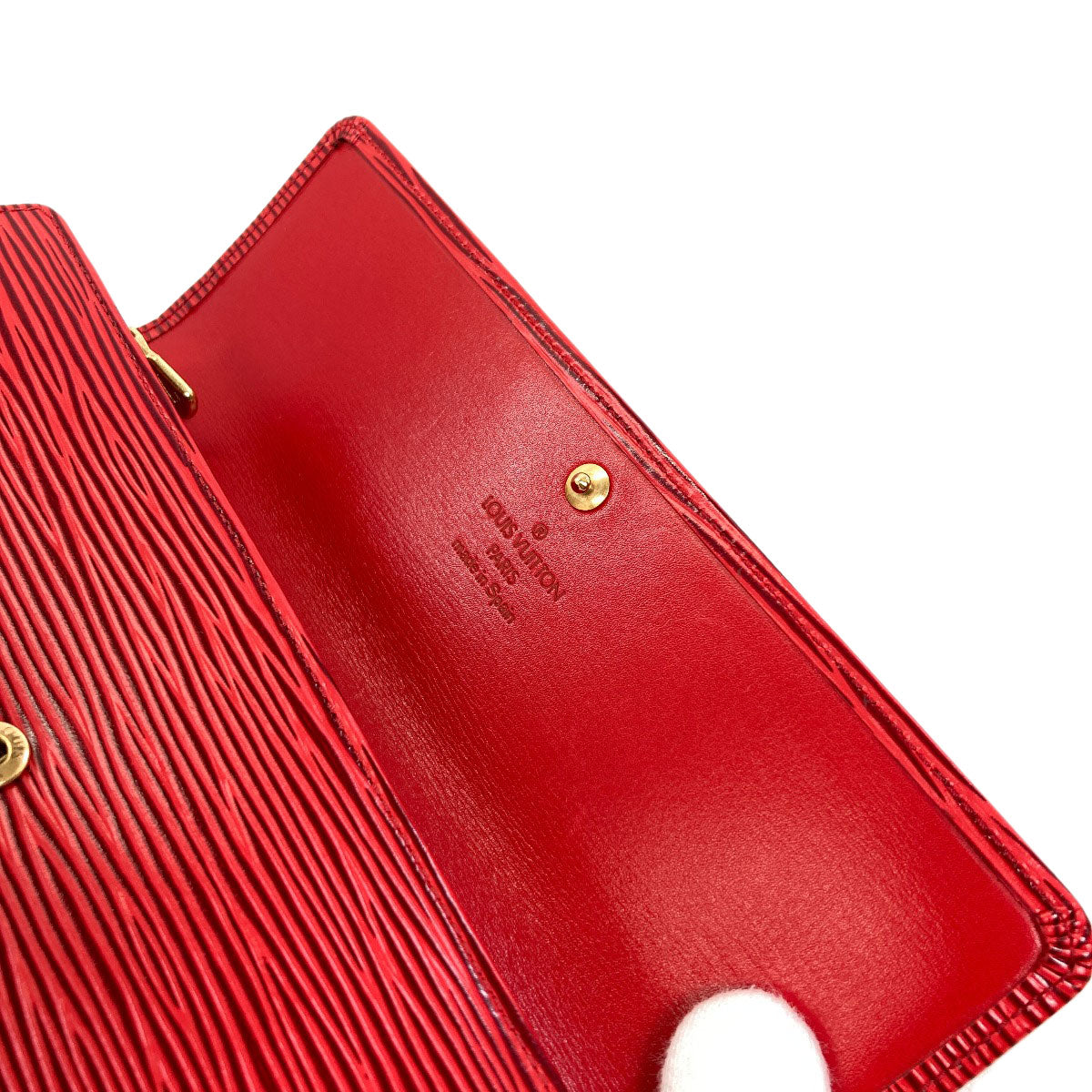LOUIS VUITTON M63577 Pochette Porto Monnet Credit Long wallet (with coin pocket) Epi Leather Ladies [Used]