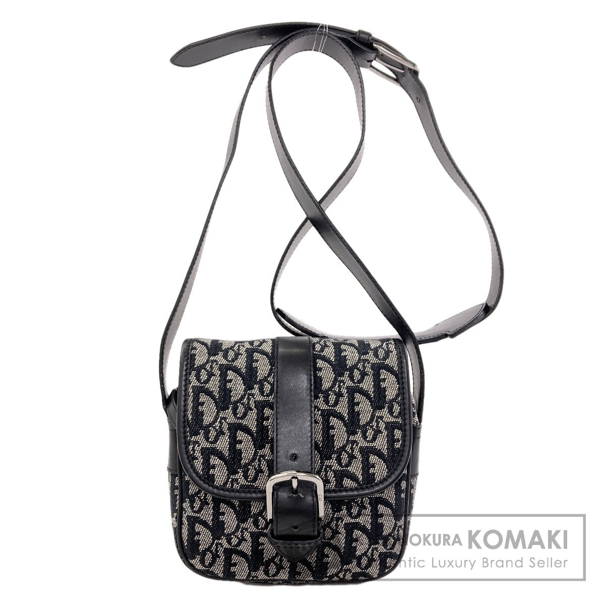 CHRISTIAN DIOR Trotter pattern Shoulder Bag Canvas Ladies [Used]