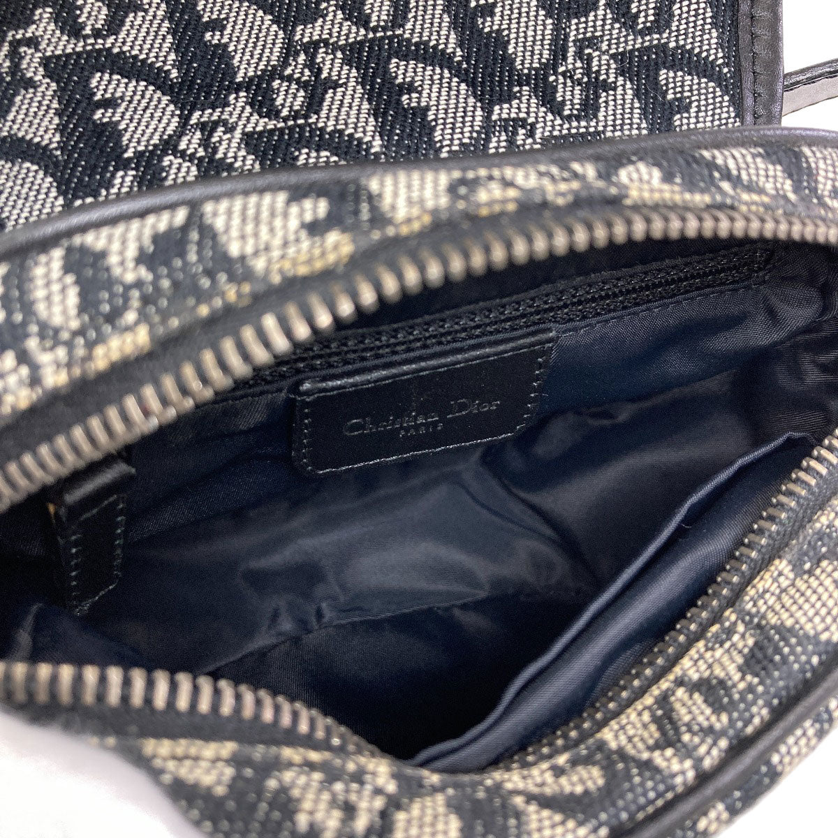 CHRISTIAN DIOR Trotter pattern Shoulder Bag Canvas Ladies [Used]