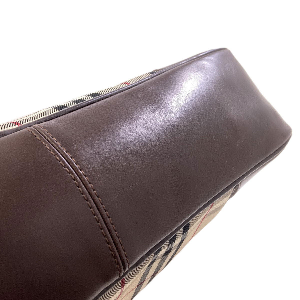 BURBERRY Burberry Check Handbag Nylon LeatherLadies [Used]