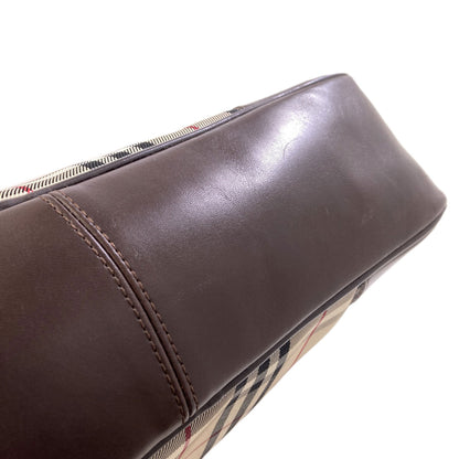 BURBERRY Burberry Check Handbag Nylon LeatherLadies [Used]
