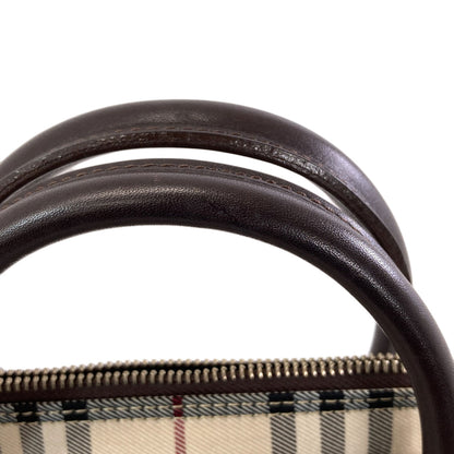 BURBERRY Burberry Check Handbag Nylon LeatherLadies [Used]