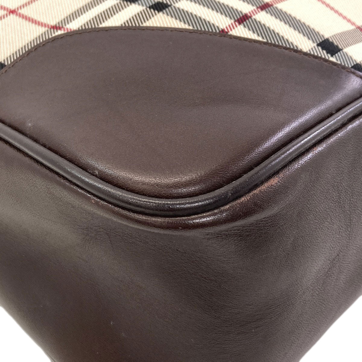 BURBERRY Burberry Check Handbag Nylon LeatherLadies [Used]