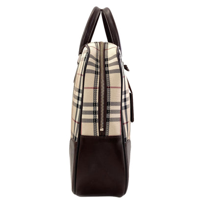BURBERRY Burberry Check Handbag Nylon LeatherLadies [Used]