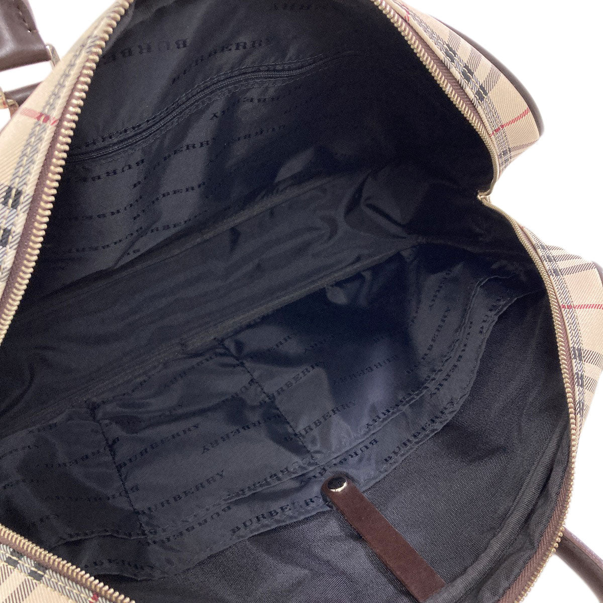 BURBERRY Burberry Check Handbag Nylon LeatherLadies [Used]