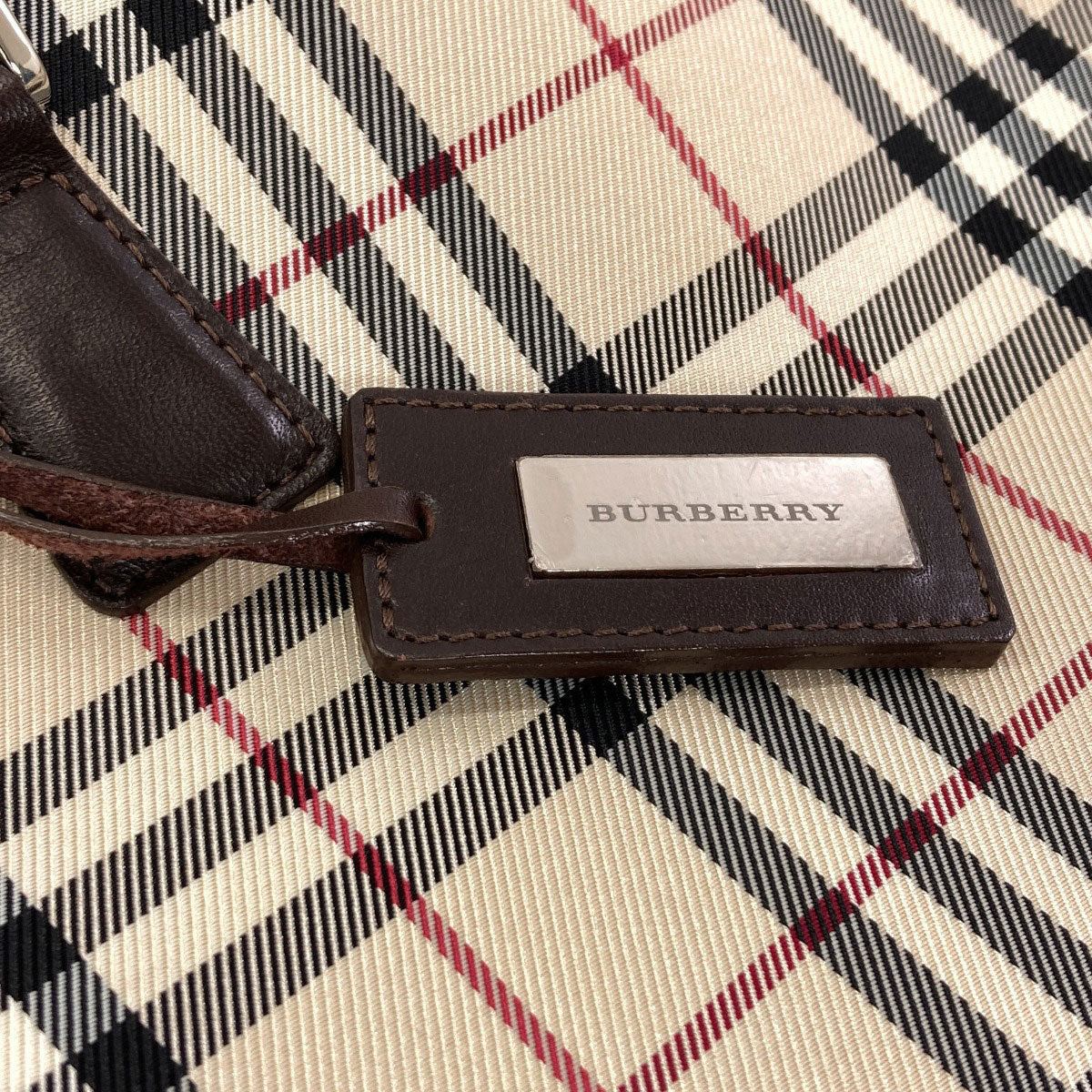BURBERRY Burberry Check Handbag Nylon LeatherLadies [Used]