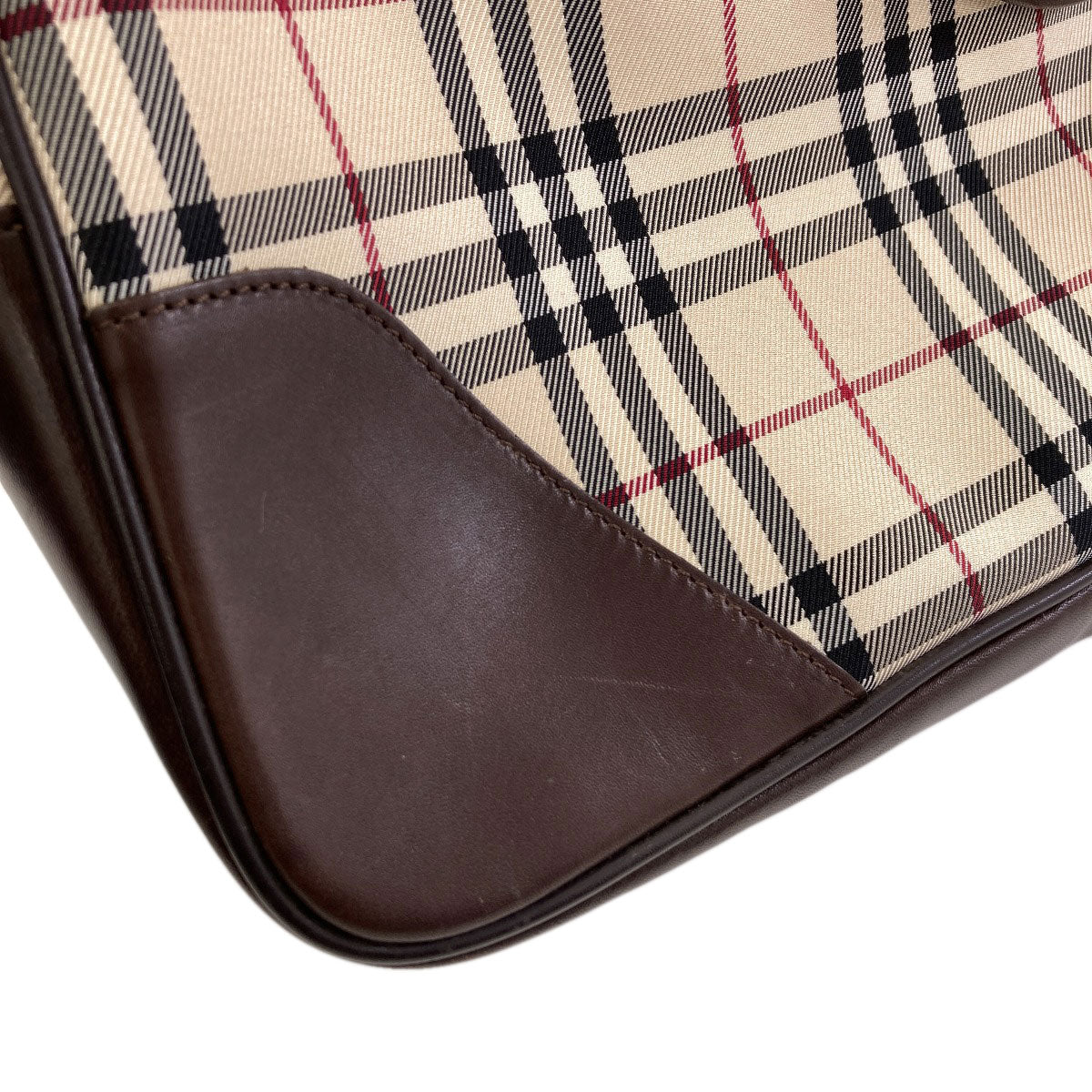 BURBERRY Burberry Check Handbag Nylon LeatherLadies [Used]