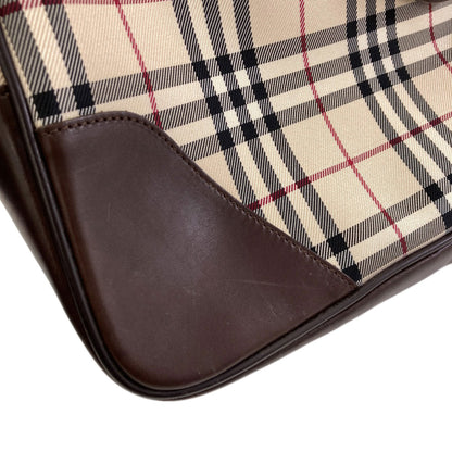 BURBERRY Burberry Check Handbag Nylon LeatherLadies [Used]