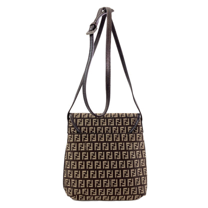 FENDI Zucchino Shoulder Bag Canvas Ladies [Used]