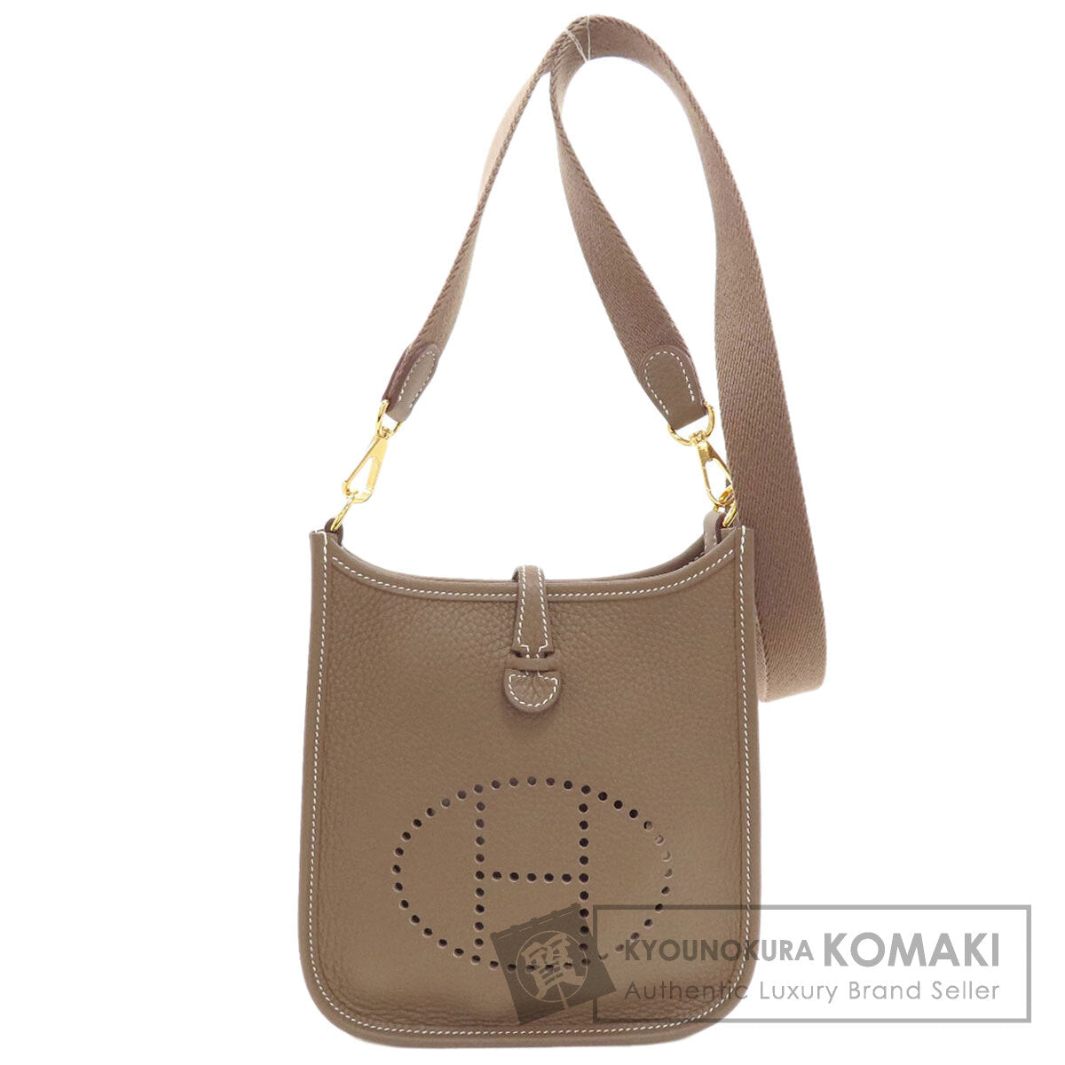 HERMES Evelyne TPM Etop Gold Hardware Shoulder Bag Taurillon Clemence Ladies [Used]