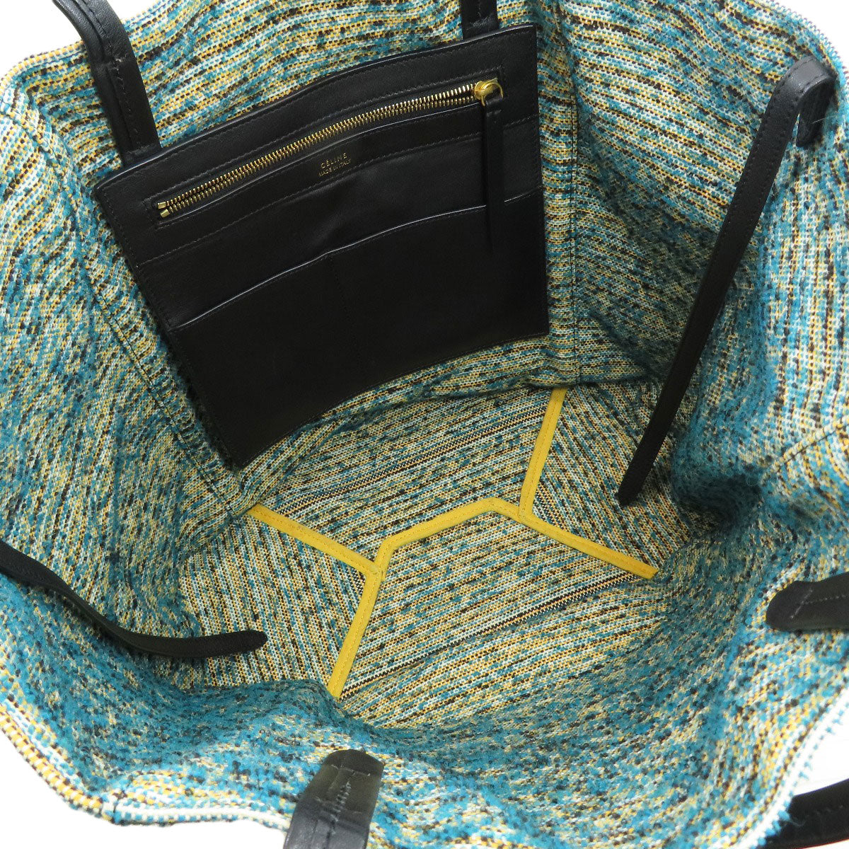 CELINE Cabas Phantom Tweed Tote Bag Canvas Ladies [Used]