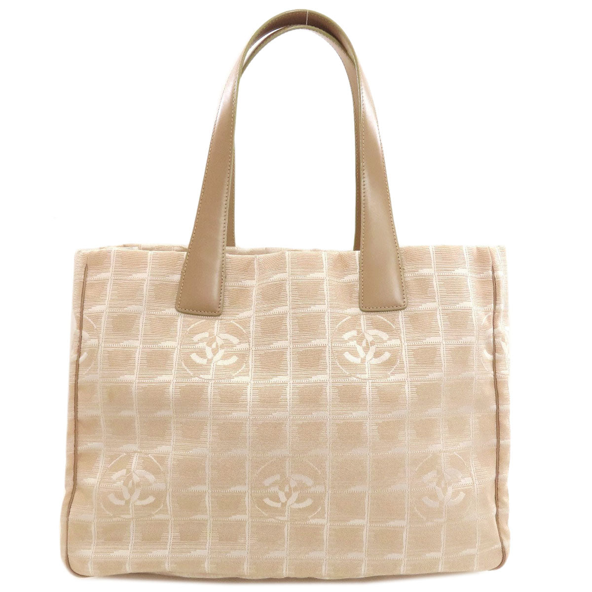 CHANEL New Travel Line MM Tote Bag Nylon jacquard Ladies [Used]