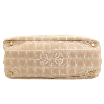 CHANEL New Travel Line MM Tote Bag Nylon jacquard Ladies [Used]
