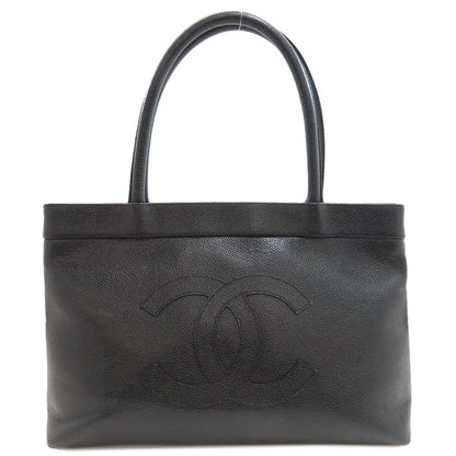 CHANEL COCO Mark GoldHardware Tote Bag Grained Calfskin Skin Ladies [Used]