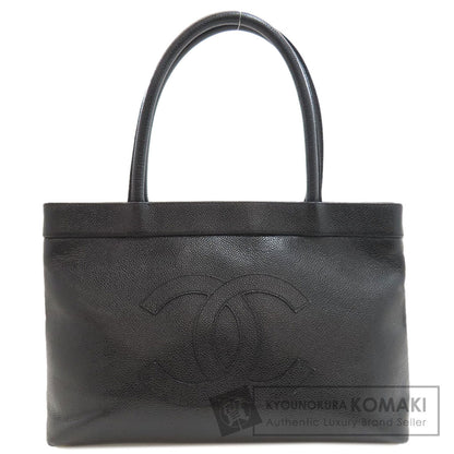 CHANEL COCO Mark GoldHardware Tote Bag Grained Calfskin Skin Ladies [Used]