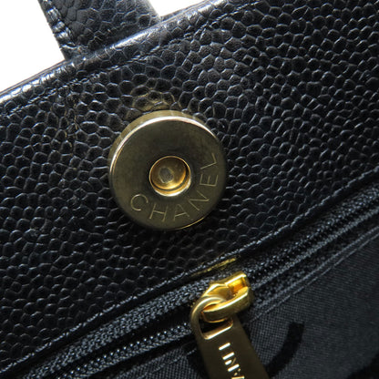 CHANEL COCO Mark GoldHardware Tote Bag Grained Calfskin Skin Ladies [Used]