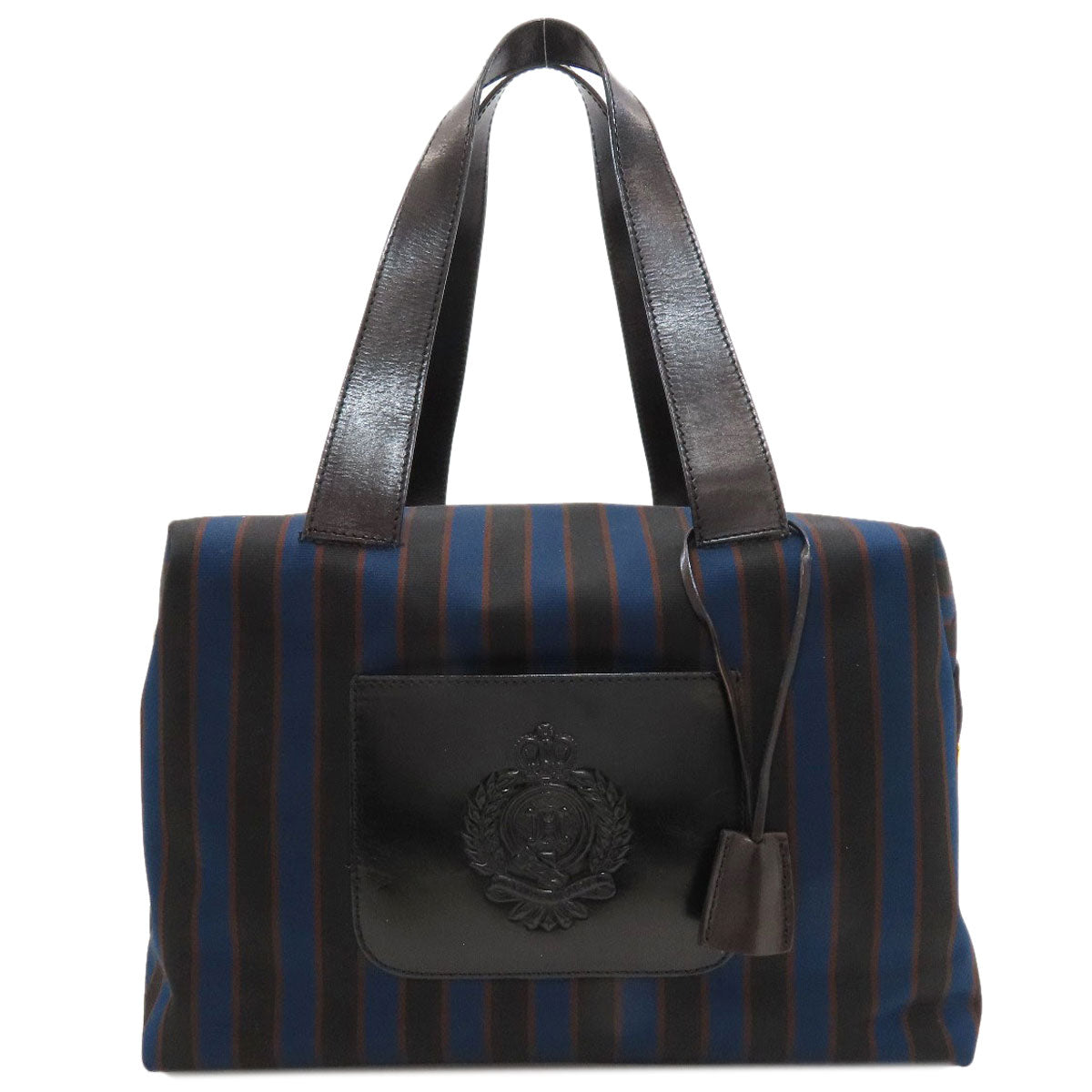 CELINE Stripe Handbag Canvas Ladies [Used]