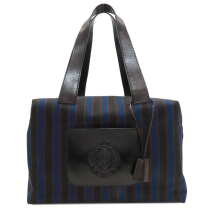CELINE Stripe Handbag Canvas Ladies [Used]