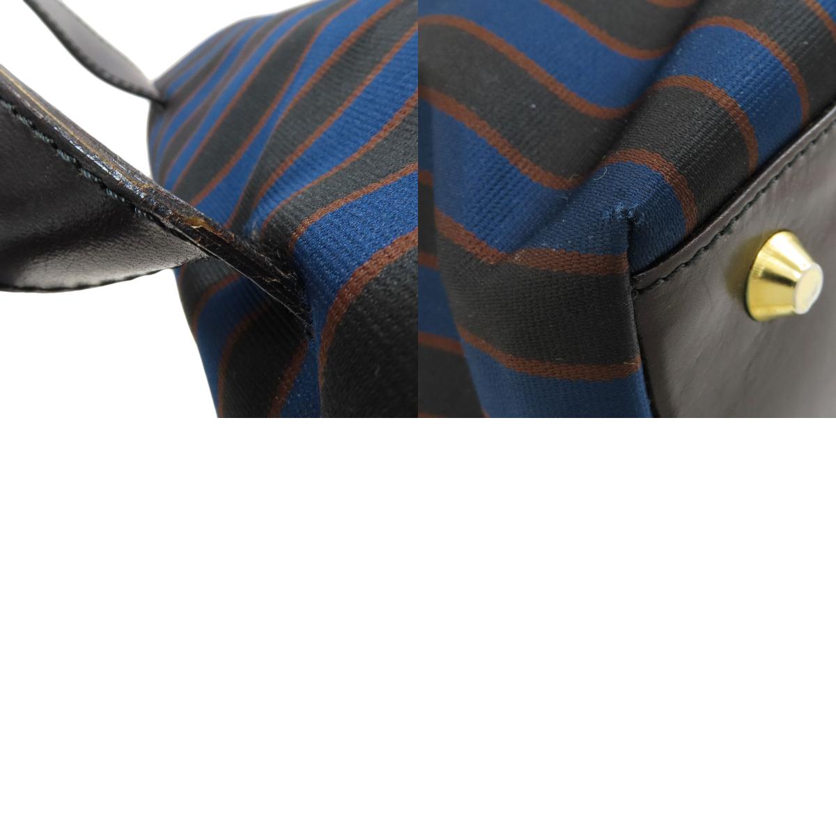 CELINE Stripe Handbag Canvas Ladies [Used]