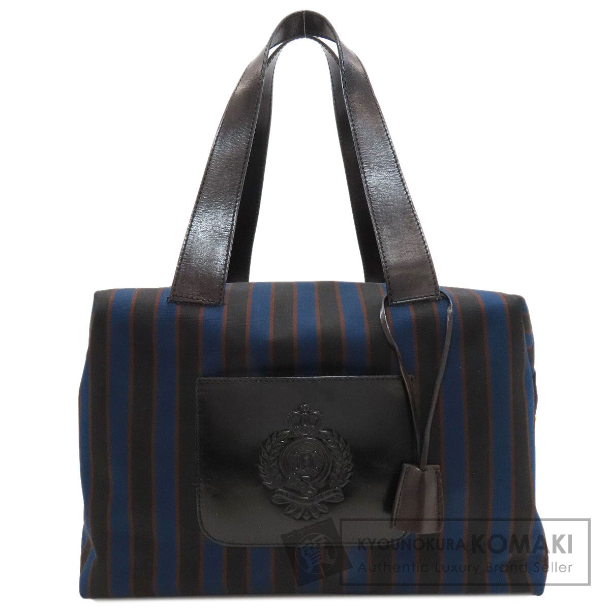 CELINE Stripe Handbag Canvas Ladies [Used]