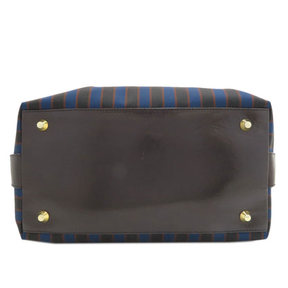 CELINE Stripe Handbag Canvas Ladies [Used]