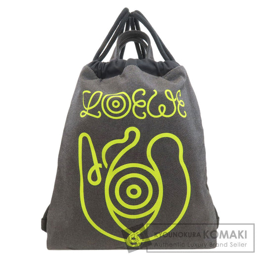 LOEWE Anagram Drawstring Knapsack Backpack Â· Daypack Canvas Ladies [Used]
