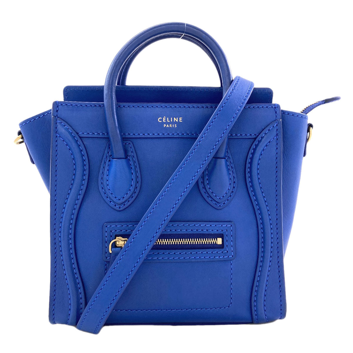 CELINE Luggage nano 2 WAY Handbag Calf Ladies [Used]