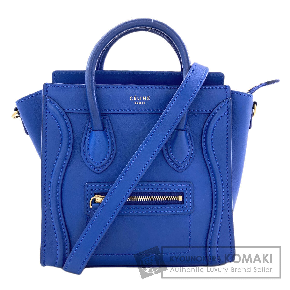 CELINE Luggage nano 2 WAY Handbag Calf Ladies [Used]