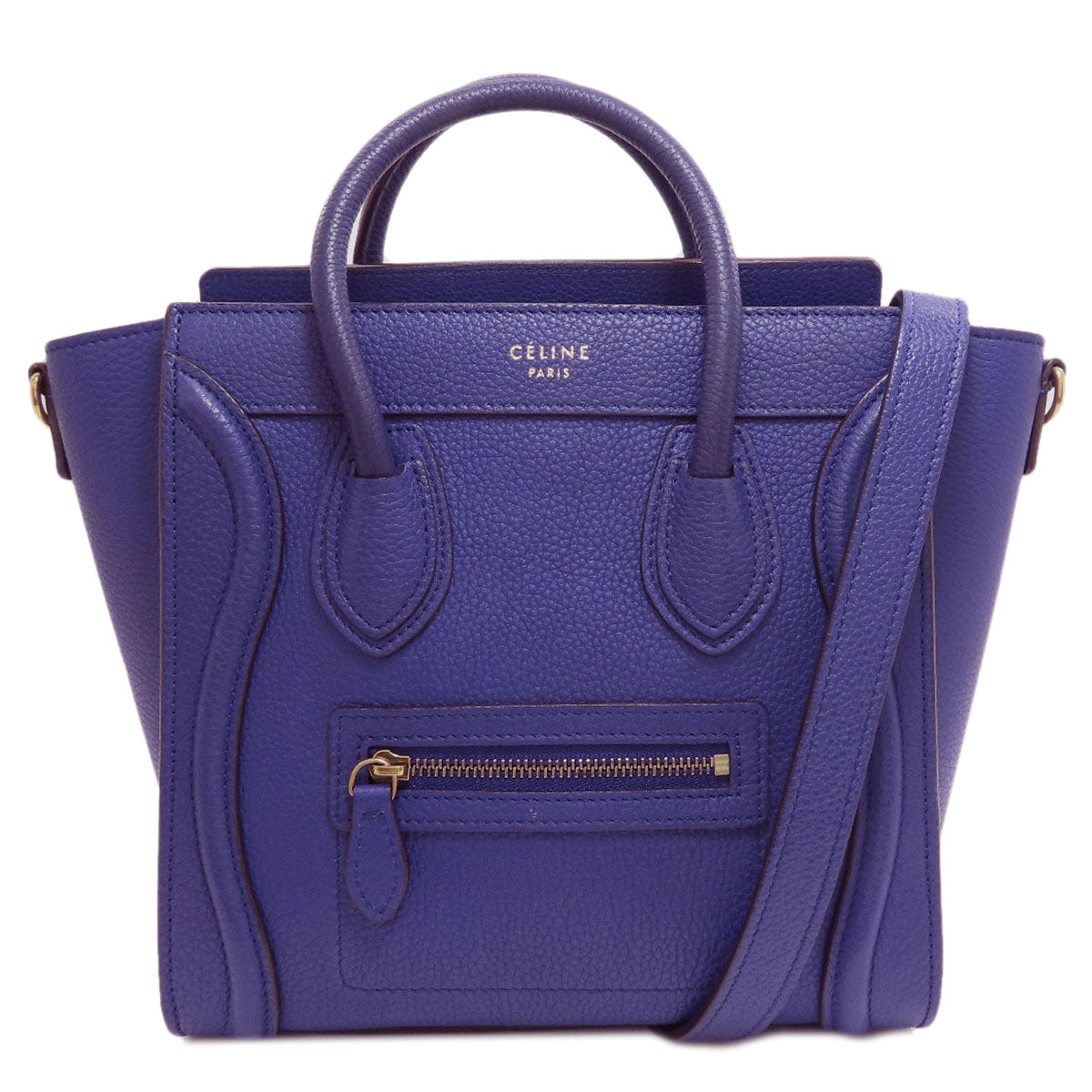 CELINE Luggage nano 2 WAY Handbag Calf Ladies [Used]
