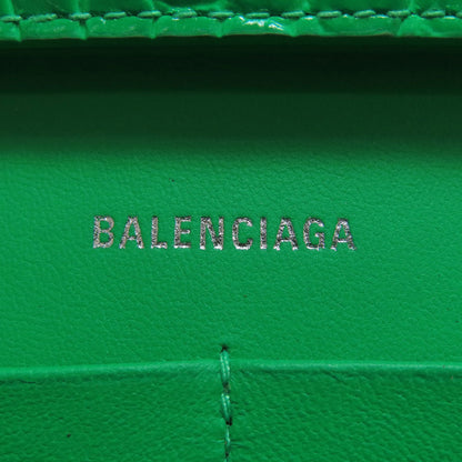BALENCIAGA 656050 Hourglass Embossed Chain Wallet Long wallet (with coin pocket) Calf Ladies [Used]