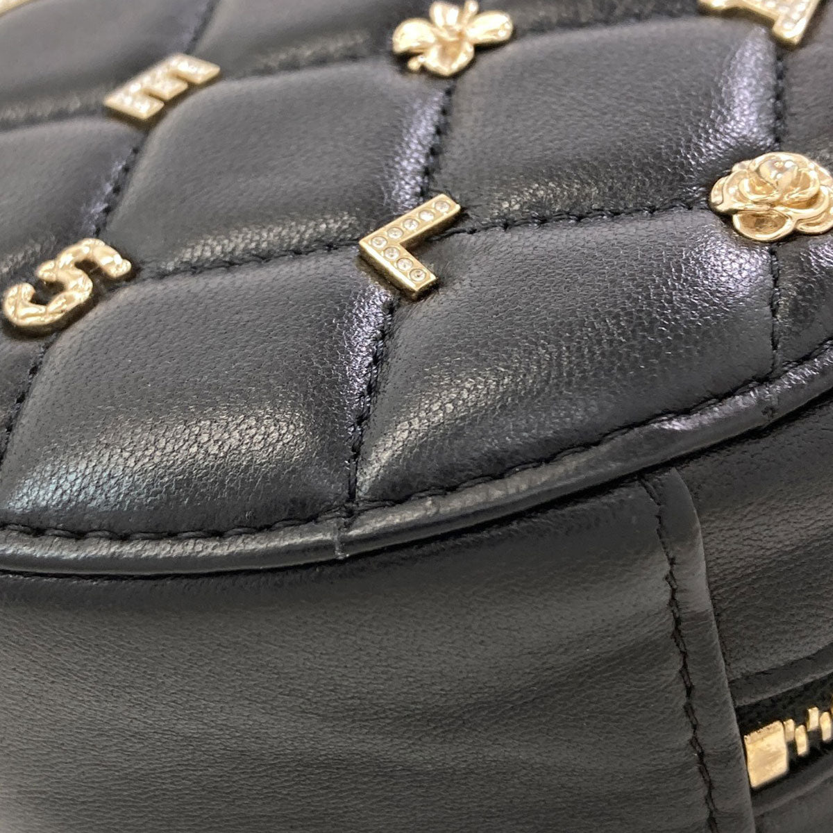CHANEL Chain pouch icon Matelasse GoldHardware Shoulder Bag Lambskin Ladies [Used]