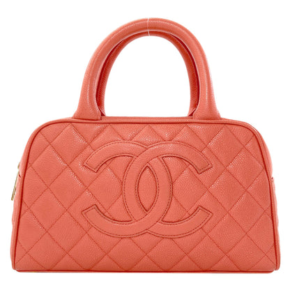 CHANEL Matelasse GoldHardware Handbag Grained Calfskin Skin Ladies [Used]