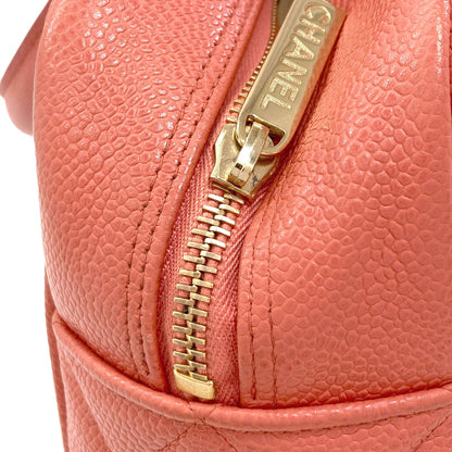 CHANEL Matelasse GoldHardware Handbag Grained Calfskin Skin Ladies [Used]