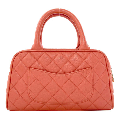 CHANEL Matelasse GoldHardware Handbag Grained Calfskin Skin Ladies [Used]