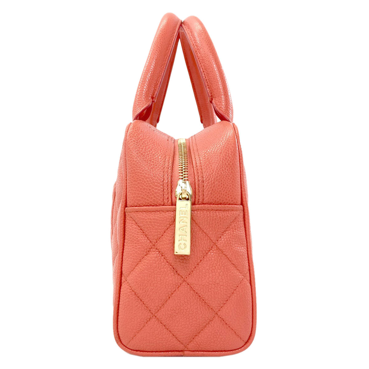 CHANEL Matelasse GoldHardware Handbag Grained Calfskin Skin Ladies [Used]