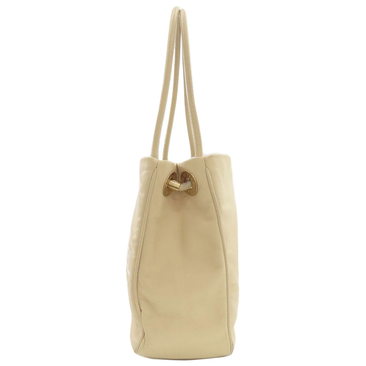CHANEL Camellia GoldHardware Tote Bag Lambskin Ladies [Used]
