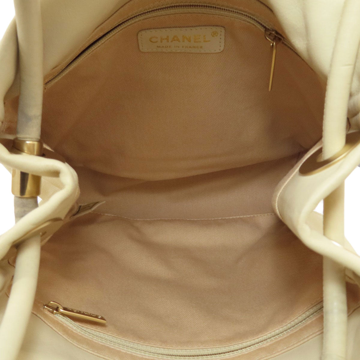 CHANEL Camellia GoldHardware Tote Bag Lambskin Ladies [Used]